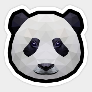 Pixelated Panda Face Nerd Animal Lover Gift Sticker